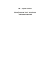 Titelbild: Funktionale Grammatik 1st edition 9783110208474