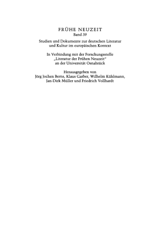 Imagen de portada: Stadt und Literatur im deutschen Sprachraum der Frühen Neuzeit 1st edition 9783484365391