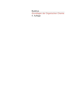 Cover image: Grundlagen der Organischen Chemie 4th edition 9783110248944