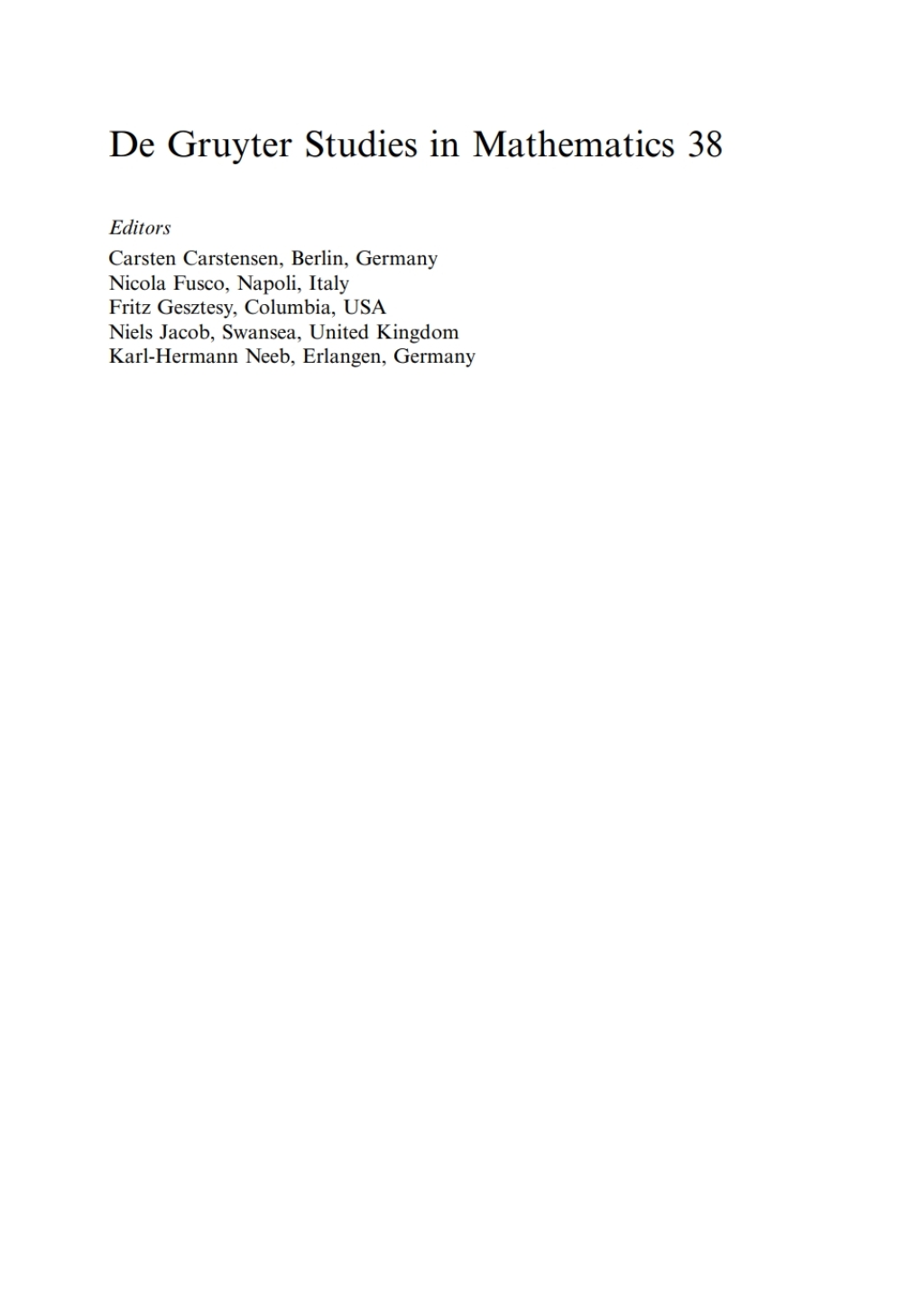 Markov Processes, Semigroups and Generators 1st Edition