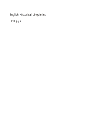 Cover image: English Historical Linguistics. Volume 2 1st edition 9783110202656