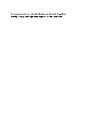 Titelbild: Strong and Superstrong Pulsed Magnetic Fields Generation 1st edition 9783110251913