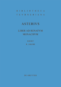 Imagen de portada: Liber ad Renatum monachum 1st edition 9783110209488