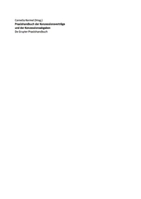 Imagen de portada: Praxishandbuch der Konzessionsverträge und der Konzessionsabgaben 1st edition 9783110261615