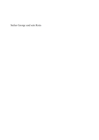 Omslagafbeelding: Stefan George und sein Kreis 1st edition 9783110184617