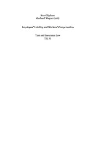 Imagen de portada: Employers' Liability and Workers' Compensation 1st edition 9783110269963