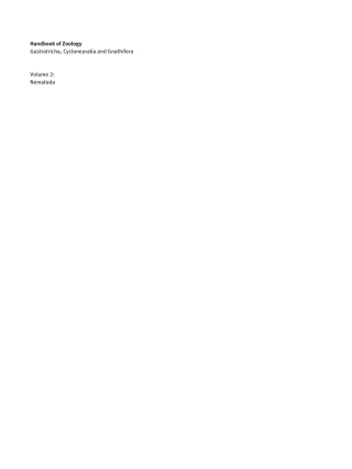 Imagen de portada: Nematoda 1st edition 9783110273755