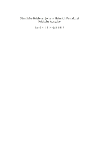 Titelbild: 1814-Juli 1817 1st edition 9783110275971
