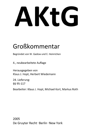 Imagen de portada: §§ 95-117 4th edition 9783899492545
