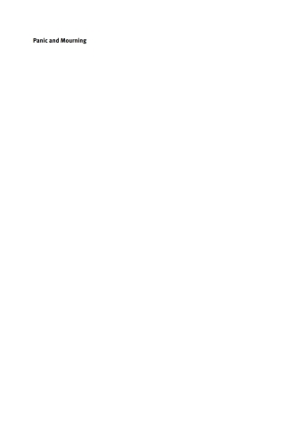 Cover image: Panic and Mourning 1st edition 9783110283099