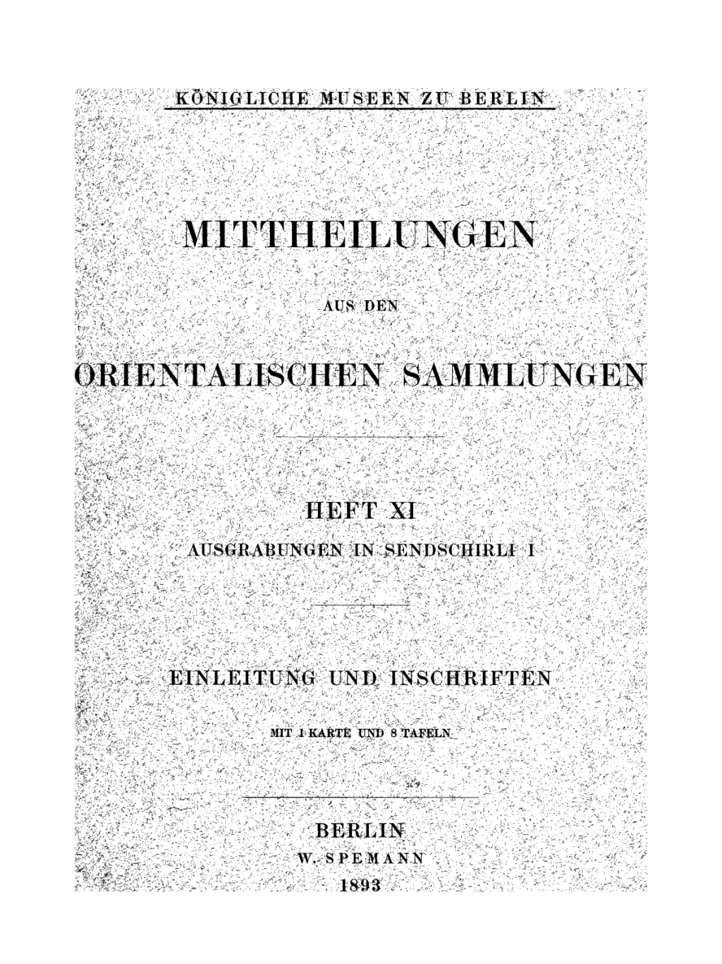 Einleitung und Inschriften 1st Edition