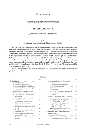 Imagen de portada: Nachtrag § 161 4th edition 9783110292336