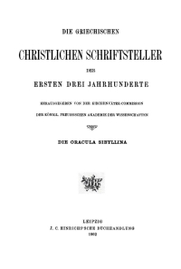 Imagen de portada: Die Oracula Sibyllina 1st edition 9783110297461