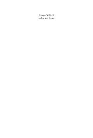 Cover image: Kodex und Kanon 1st edition 9783110307122