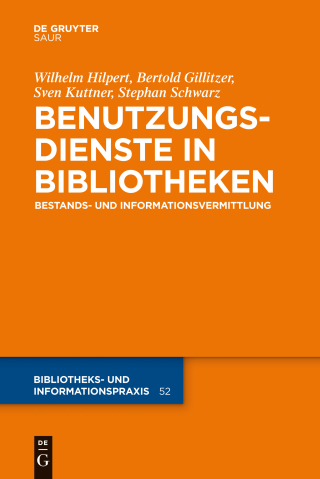 Imagen de portada: Benutzungsdienste in Bibliotheken 1st edition 9783110301236