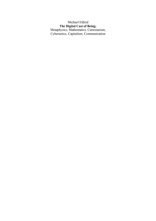 Cover image: The Digital Cast of Being 1st edition 9783110319132