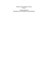Immagine di copertina: Meinongian Issues in Contemporary Italian Philosophy 1st edition 9783110320923