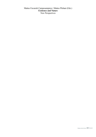 صورة الغلاف: Existence and Nature 1st edition 9783110321548