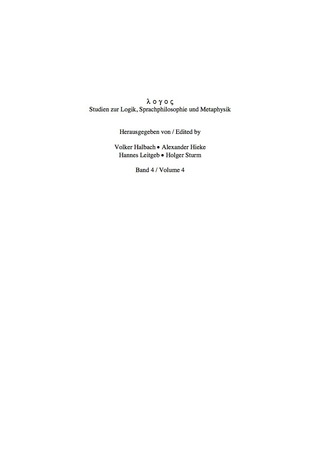 Cover image: Possibility and Reality 1st edition 9783110323818