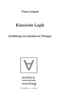 Cover image: Klassische Logik 1st edition 9783110323856
