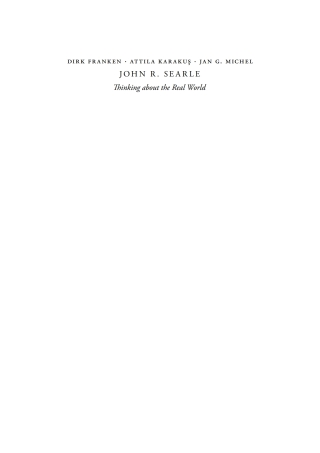 Cover image: John R. Searle 1st edition 9783110325300