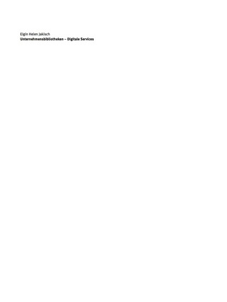 Imagen de portada: Unternehmensbibliotheken - Digitale Services 1st edition 9783110334012