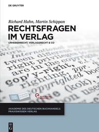 Imagen de portada: Rechtsfragen im Verlag 1st edition 9783110303810