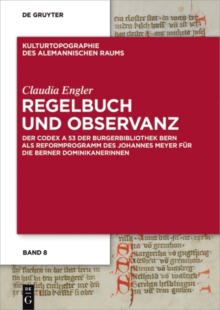Cover image: Regelbuch und Observanz 1st edition 9783110447798