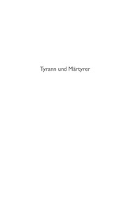 Titelbild: Tyrann und Märtyrer 1st edition 9783110363500