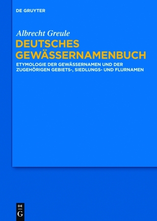 Cover image: Deutsches Gewässernamenbuch 1st edition 9783110190397