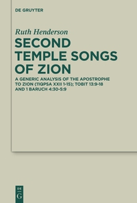 Imagen de portada: Second Temple Songs of Zion 1st edition 9783110315646
