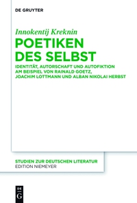 Cover image: Poetiken des Selbst 1st edition 9783110332117