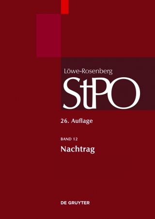 Cover image: Nachtrag 26th edition 9783110284942