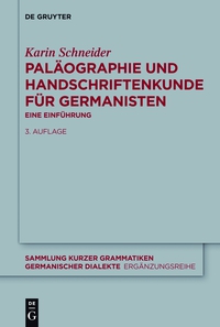 Imagen de portada: Paläographie und Handschriftenkunde für Germanisten 3rd edition 9783110337044