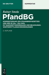Cover image: Pfandbriefgesetz 2nd edition 9783110290851