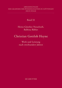 Cover image: Christian Gottlob Heyne 1st edition 9783110344691