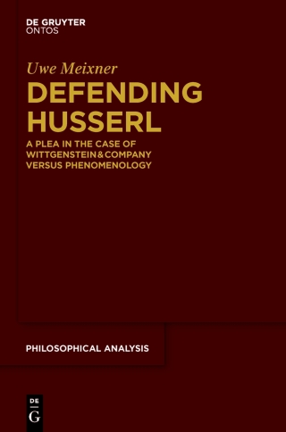 Cover image: Defending Husserl 1st edition 9783110342314