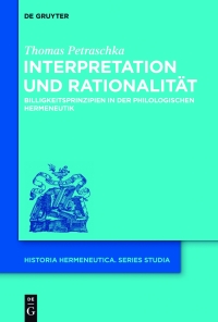 Cover image: Interpretation und Rationalität 1st edition 9783110350982