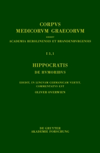 Cover image: Hippocratis De humoribus 1st edition 9783110355376