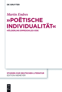 Cover image: "Poëtische Individualität" 1st edition 9783110330144