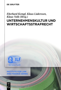 Cover image: Unternehmenskultur und Wirtschaftsstrafrecht 1st edition 9783110378856