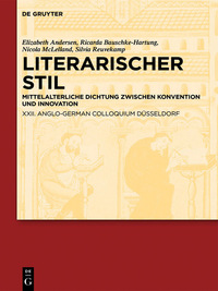 Cover image: Literarischer Stil 1st edition 9783110344714