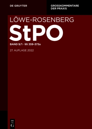 Imagen de portada: §§ 359-373a 27th edition 9783110274790
