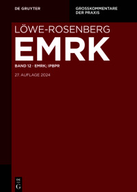 Cover image: EMRK; IPBPR 27th edition 9783110274837