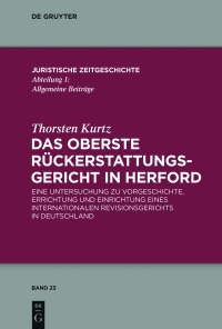 Cover image: Das Oberste Rückerstattungsgericht in Herford 1st edition 9783110316636