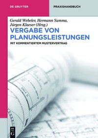 Titelbild: Vergabe von Planungsleistungen 1st edition 9783110337778