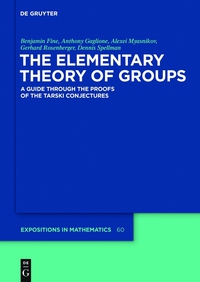 Imagen de portada: The Elementary Theory of Groups 1st edition 9783110341997