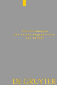 Imagen de portada: Baden-Württemberg, Berlin, Brandenburg, Bremen, Hamburg, Hessen, Mecklenburg-Vorpommern, Niedersachsen, Saarland, Sachsen, Sachsen-Anhalt, Schleswig-Holstein, Thüringen 1st edition 9783110334968