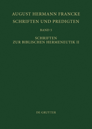 Cover image: Schriften zur Biblischen Hermeneutik II 1st edition 9783110071382
