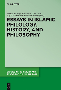 Imagen de portada: Essays in Islamic Philology, History, and Philosophy 1st edition 9783110313727